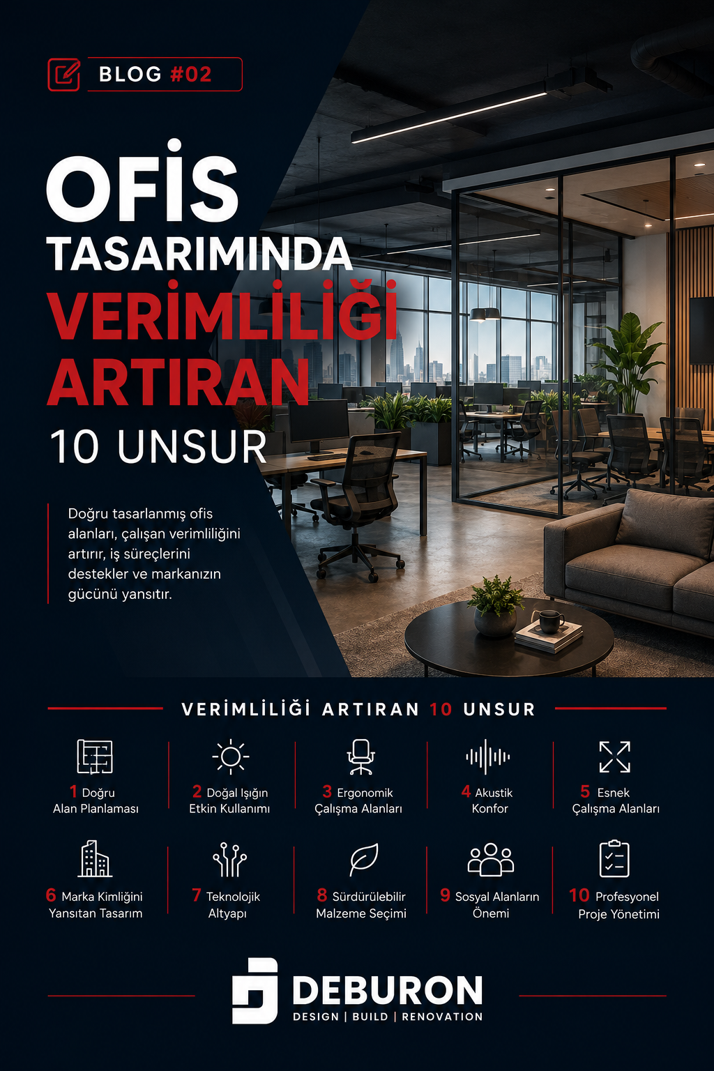 Ofis Tasarımında Verimliliği Artıran 10 Unsur